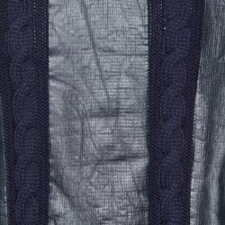 Valentino Navy Blue Printed Wool Knit Jumper XS