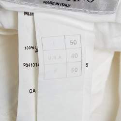 Pre Owned Valentino White Linen Tailored Suit L