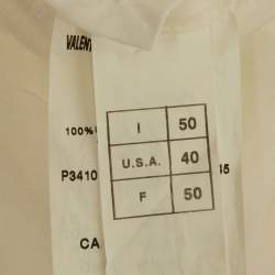 Pre Owned Valentino White Linen Tailored Suit L