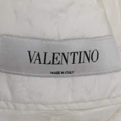Pre Owned Valentino White Linen Tailored Suit L