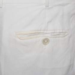 Pre Owned Valentino White Linen Tailored Suit L