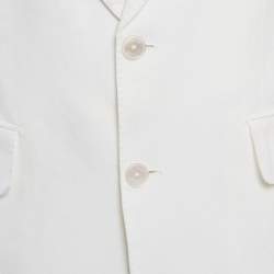 Pre Owned Valentino White Linen Tailored Suit L