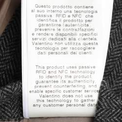 Valentino Multicolor Wool Blend Cashmere Hooded Puffer Jacket S