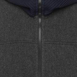 Valentino Multicolor Wool Blend Cashmere Hooded Puffer Jacket S
