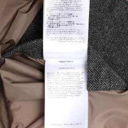 Valentino Multicolor Wool Blend Cashmere Hooded Puffer Jacket S