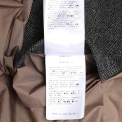Valentino Multicolor Wool Blend Cashmere Hooded Puffer Jacket S