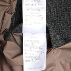 Valentino Multicolor Wool Blend Cashmere Hooded Puffer Jacket S
