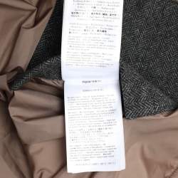 Valentino Multicolor Wool Blend Cashmere Hooded Puffer Jacket S