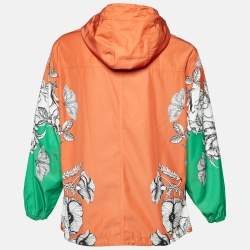Valentino Orange Dark Blooming Floral Printed Anorak L