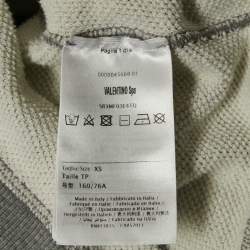 Valentino Grey Musicalculation Print Cotton Print Sweatshirt XS