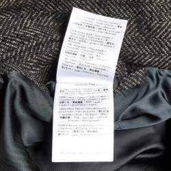 Valentino Brown Studded Wool Tweed Zip-Up Jacket L