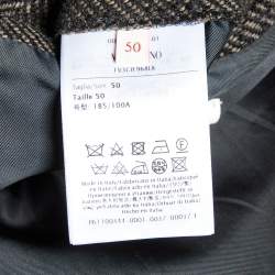 Valentino Brown Studded Wool Tweed Zip-Up Jacket L