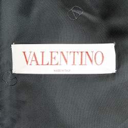Valentino Brown Studded Wool Tweed Zip-Up Jacket L