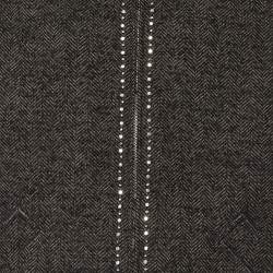 Valentino Brown Studded Wool Tweed Zip-Up Jacket L