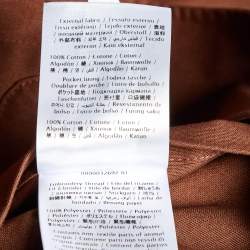 Valentino Brown Cotton Bead Embellished Blouson Jacket S