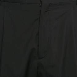 مملوكة مسبقًا Valentino Black Wool Pleated Shorts XXL