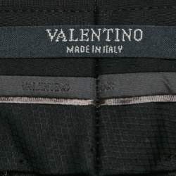 مملوكة مسبقًا Valentino Black Wool Pleated Shorts XXL