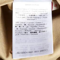 Valentino Beige Studded Cotton Zip-Up Jacket M
