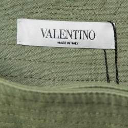 Pre Owned Valentino Green Cotton Cargo Shorts XXS