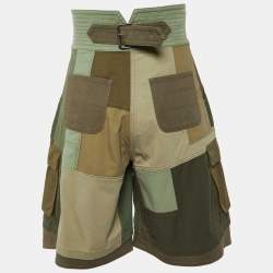Pre Owned Valentino Green Cotton Cargo Shorts XXS