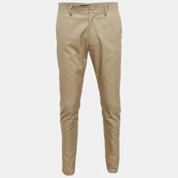 Valentino Beige Gabardine Side Stripe Trousers L