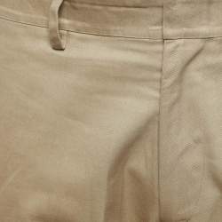 Valentino Beige Gabardine Side Stripe Trousers L