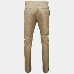 Valentino Beige Gabardine Side Stripe Trousers L