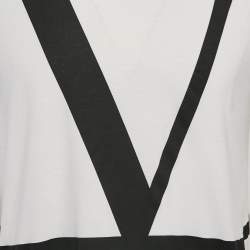 Pre Owned Valentino White Vlogo Print Jersey Short Sleeve T-Shirt M