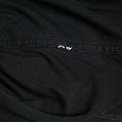 Pre Owned Valentino Black Logo Applique Jersey Crew Neck T-Shirt XL