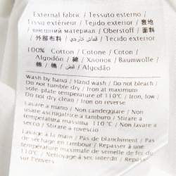 Pre Owned Valentino White Starts Print Jersey Raw Edge T-Shirt L