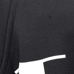 Pre Owned Valentino Black Cotton Blend VLTN Hoodie S