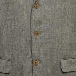 Valentino Grey Wool Single Breasted Blazer L