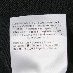 Pre Owned Valentino Black Logo Embossed Black Sleeveless Hoodie XS