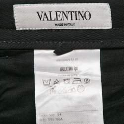 Valentino Black Gabardine Tapered Cargo Pants XXL