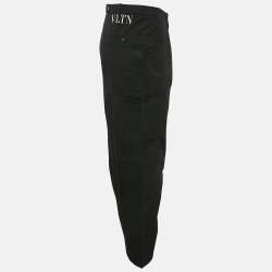 Valentino Black Gabardine Tapered Cargo Pants XXL