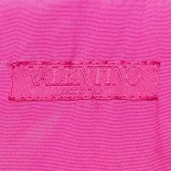 Valentino Pink Nylon Rockstud Detail Padded Oversized Jacket L