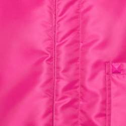 Valentino Pink Nylon Rockstud Detail Padded Oversized Jacket L