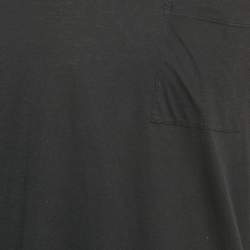 Pre Owned Valentino Black Cotton Knit Rockstud T-Shirt L