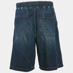 Valentino Blue Washed Denim Shorts M