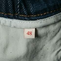 Valentino Blue Washed Denim Shorts M