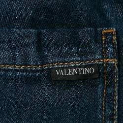 Valentino Blue Washed Denim Shorts M