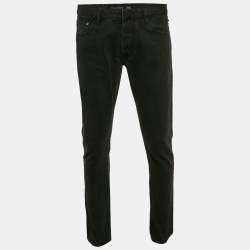 Pre Owned Valentino Black Denim Rockstud Detail Jeans M Waist 32"