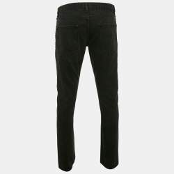 Pre Owned Valentino Black Denim Rockstud Detail Jeans M Waist 32"