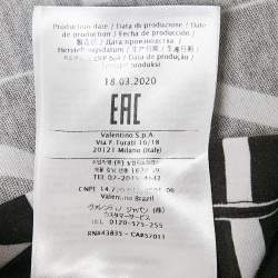 مملوكة مسبقًا Valentino Black VLTN All Over Print Cotton Crewneck T-Shirt L