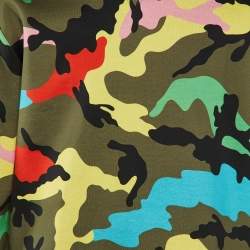 Valentino Multicolor Camouflage Print Neoprene Sweatshirt XL