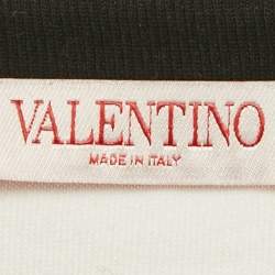 Valentino White/Black Printed Jersey Raglan Sleeve T-Shirt M