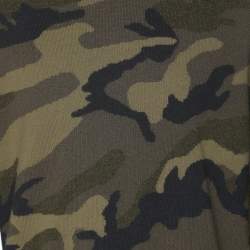Valentino Green Camouflage Print Cashmere Knit Sweatshirt L