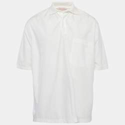 Valentino White Cotton Oversized Short Sleeve Shirt XS