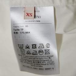 Valentino White Cotton Oversized Short Sleeve Shirt XS