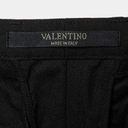 Valentino Black Wool Tailored Trousers M/Waist 33"